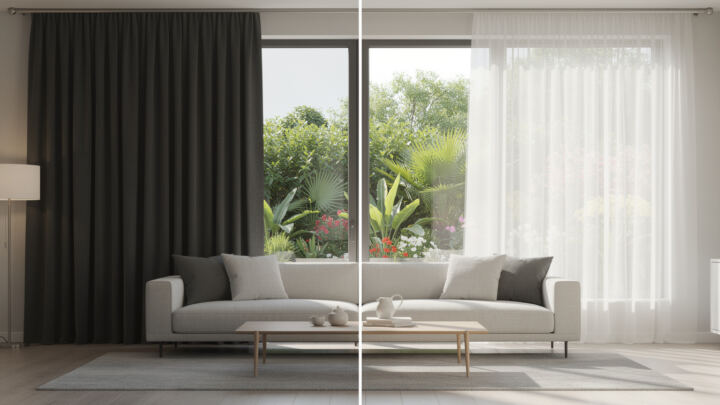 découvrez comment choisir entre un rideau occultant ou transparent pour optimiser lumière et intimité dans votre intérieur.